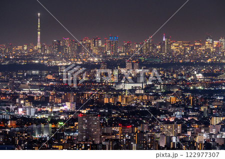 《東京都》東京全景・都市夜景 122977307