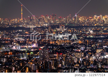 《東京都》東京全景・都市夜景 122977314
