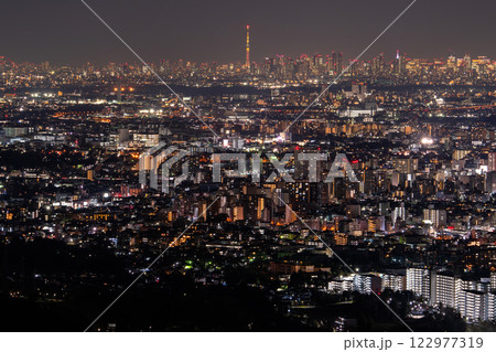 《東京都》東京全景・都市夜景 122977319