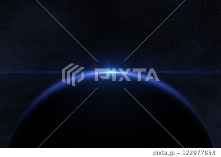 Blue planet Earth in the space. 122977853