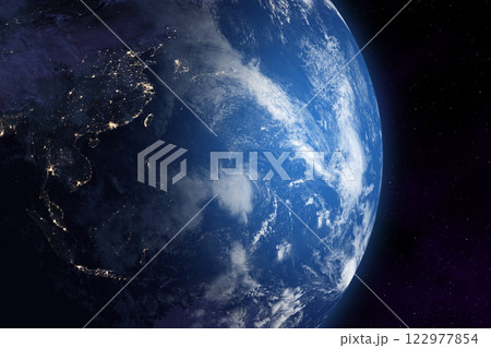 Space. Earth. Asia. Space. Earth. Asia. 122977854
