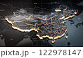 China map with country regions outlines. Elements of this animation furnished by NASA. 122978147