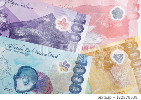Philippine peso a business background 122978639