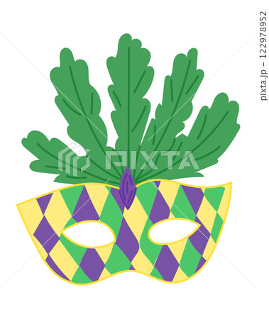Colorful Mardi Gras traditional mask 122978952