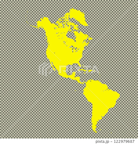 Map of North and South America, sign silhouette. World Map Globe. Vector Illustration isolated on transparent background. American continent Map of North and South America, sign silhouette. World Map Globe. Vector Illustration isolated on transparent background. American continent 122979687