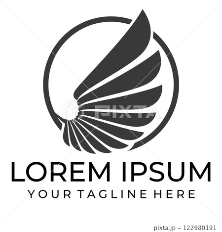 Bird wings illustration logo. 122980191