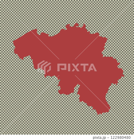 Map of Belgium, sign silhouette. World Map Globe. Vector Illustration isolated on transparent background. Europe continent 122980480