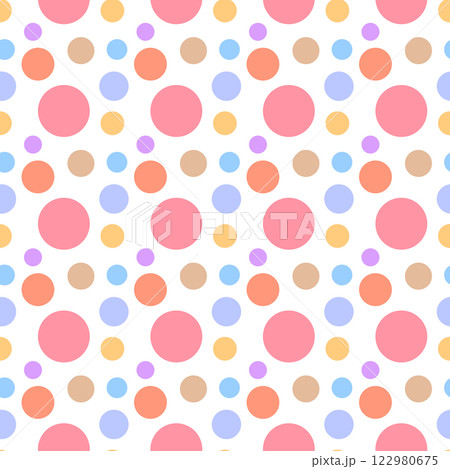 Texture with circles. Splash effect banner. Dotted abstract illustration with blurred drops of rain. Seamless pattern for fabric, textile 122980675