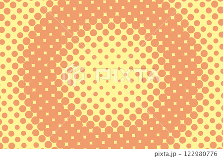 Pop art creative concept colorful comics book magazine cover. Polka dots colorful background. Cartoon halftone retro pattern. Abstract template design for poster, card, sale banner, empty bubble 122980776
