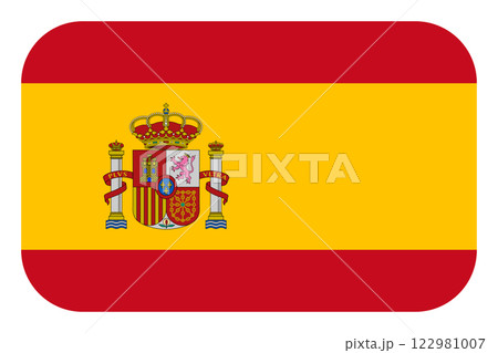Flag of Spain. National symbol in official colors. Template icon. Abstract vector background 122981007