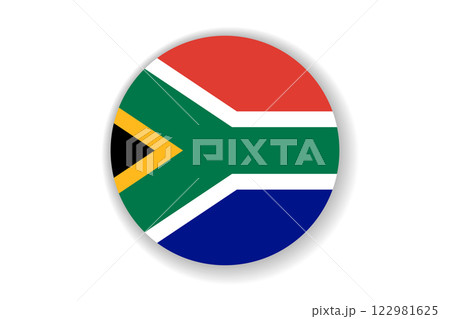 Flag of Republic of South Africa. RSA national symbol in official colors. Template icon. Abstract vector background. Round glass light ball, 3D big bubble, sphere Flag of Republic of South Africa. RSA national symbol in official colors. Template icon. Abstract vector background. Round glass light ball, 3D big bubble, sphere 122981625
