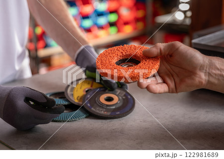 At the workshop, a variety of colorful discs were exchanged among engaged participants 122981689