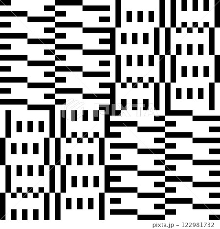 Abstract geometric black and white seamless pattern for web page, textures, card, poster, fabric, textile. Monochrome graphic repeating design. Modern minimalist stylish squared ornament Abstract geometric black and white seamless pattern for web page, textures, card, poster, fabric, textile. Monochrome graphic repeating design. Modern minimalist stylish squared ornament 122981732