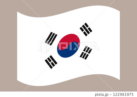 Flag of Korea. Korean national symbol in official colors. Template icon. Abstract vector background 122981975