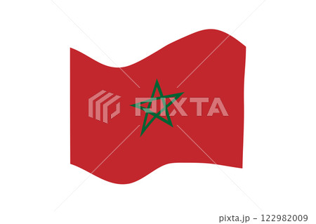 Flag of Morocco. Moroccan national symbol in official colors. Template icon. Abstract vector background Flag of Morocco. Moroccan national symbol in official colors. Template icon. Abstract vector background 122982009