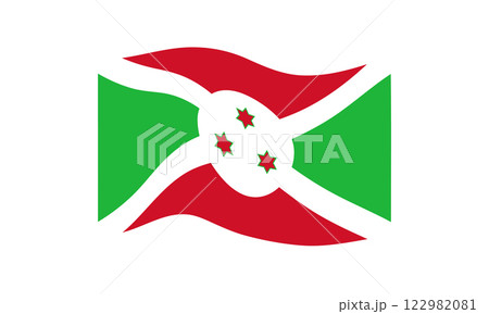 Flag of Burundi. National symbol in official colors. Template icon. Abstract vector background Flag of Burundi. National symbol in official colors. Template icon. Abstract vector background 122982081