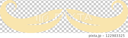 Off White Creme Mustache Icon Quirky Design Element Father's Day Icon Moustache 122983325