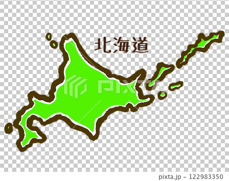 北海道塗鴉風格插畫素材 122983350