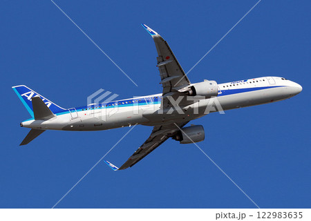 ANA A321neo離陸上昇 ANA A321neo離陸上昇 122983635