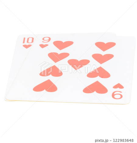 card gambling nine isolated on white background 122983648