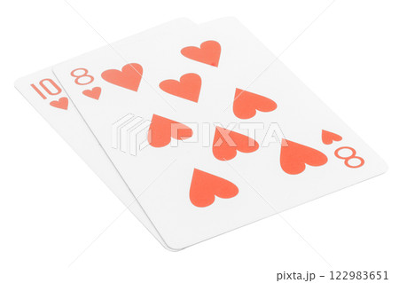 card gambling nine isolated on white background 122983651