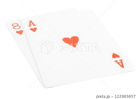 card gambling nine isolated on white background 122983657