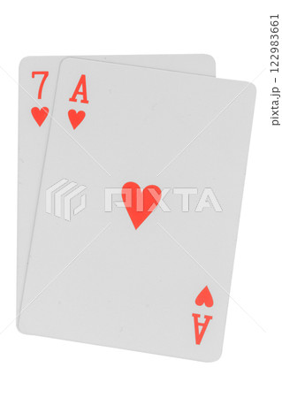 card gambling nine isolated on white background card gambling nine isolated on white background 122983661