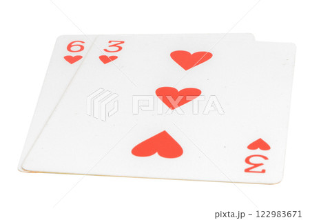 card gambling nine isolated on white background 122983671