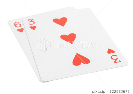 card gambling nine isolated on white background 122983672