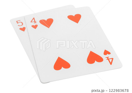 card gambling nine isolated on white background card gambling nine isolated on white background 122983678
