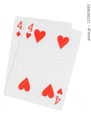 card gambling nine isolated on white background 122983683