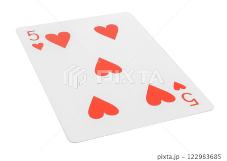 card gambling nine isolated on white background 122983685