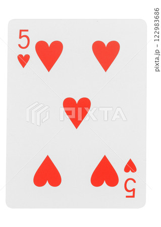 card gambling nine isolated on white background 122983686