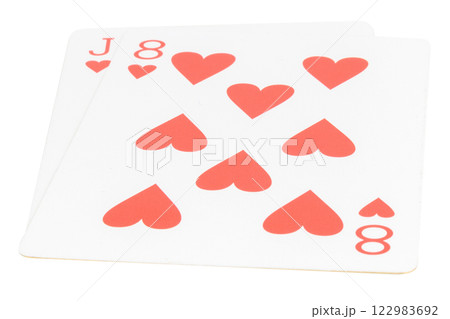 card gambling nine isolated on white background 122983692