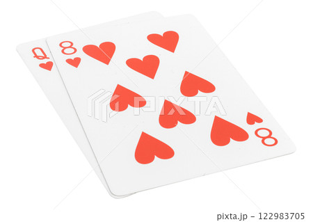card gambling nine isolated on white background 122983705
