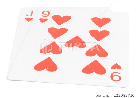 card gambling nine isolated on white background card gambling nine isolated on white background 122983710