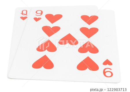 card gambling nine isolated on white background card gambling nine isolated on white background 122983713