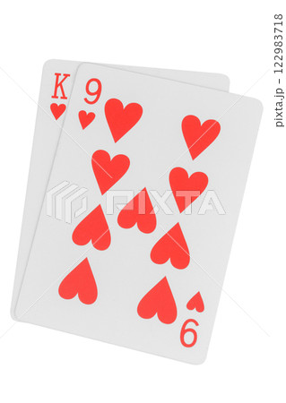 card gambling nine isolated on white background 122983718