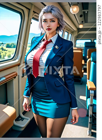 自撮りする若い女性　実況　生配信　インスタ映え　 [AI生成画像] 122983797