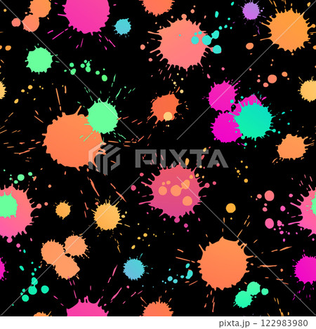 Seamless illustration of colorful round drops Seamless illustration of colorful round drops 122983980