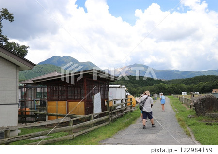 国立公園九重やまなみ牧場、やまなみ牧場、大分県 国立公園九重やまなみ牧場、やまなみ牧場、大分県 122984159