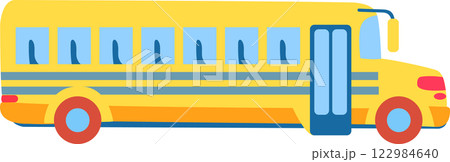 Yellow school bus with open door waiting for students to go to school or back home, side view of a bus used to transport pupils to school, college or university Yellow school bus with open door waiting for students to go to school or back home, side view of a bus used to transport pupils to school, college or university 122984640