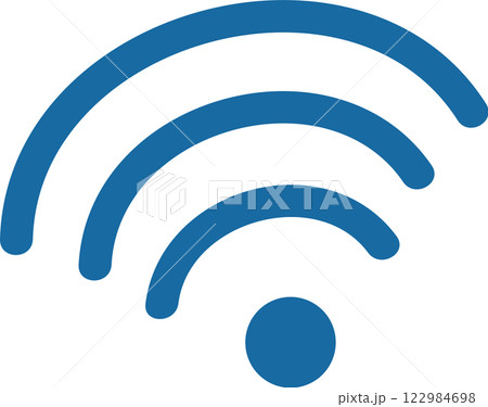 Wifi symbol representing internet availability and strong connection quality, illustrating the essence of wireless communication and seamless network access in modern technology 122984698