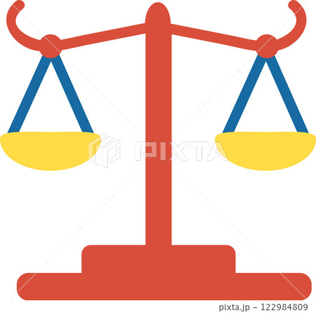 Weighing scales in equilibrium symbolize justice, equality, and fairness in legal proceedings, reflecting the careful consideration of evidence for impartial decisions 122984809