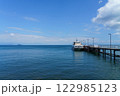 琵琶湖の竹生島へ行く船が発着する今津港 122985123