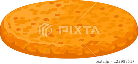 Sponge cake featuring small holes, isolated against a white background, highlights a deliciously fluffy texture, making it an ideal choice for breakfast or a delightful snack Sponge cake featuring small holes, isolated against a white background, highlights a deliciously fluffy texture, making it an ideal choice for breakfast or a delightful snack 122985517