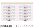 団地マンションなどの集合住宅のイラスト素材 122985906