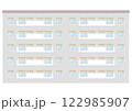 団地マンションなどの集合住宅のイラスト素材 122985907