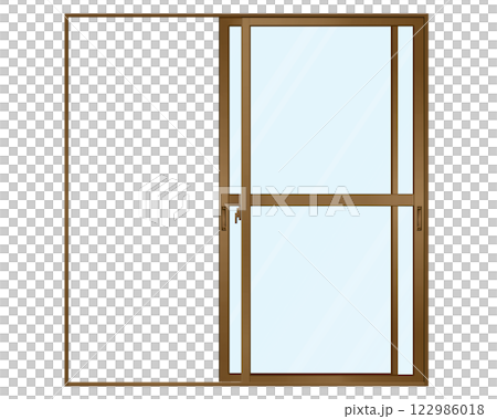 棕色推拉窗C開 棕色推拉窗C開 122986018