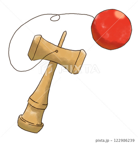 けん玉 手描きイラスト けん玉 手描きイラスト 122986239